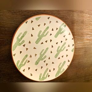 ❄️ Cactus gold and white plate triangles ceramic